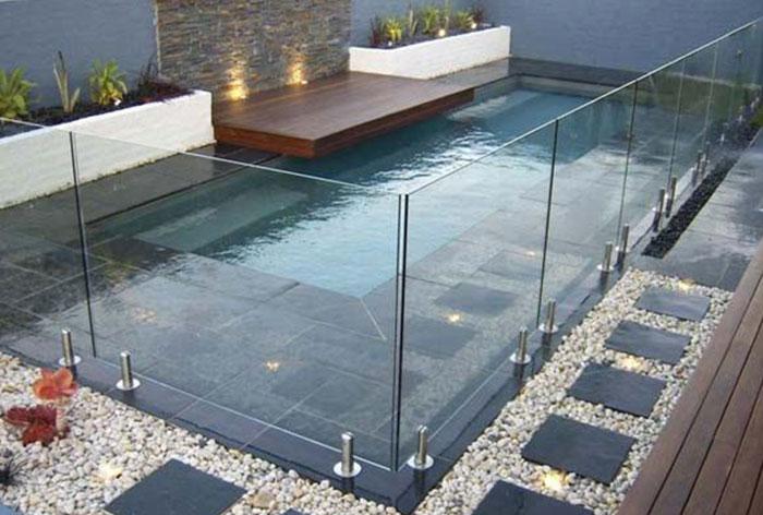 Glass Fence around Pool