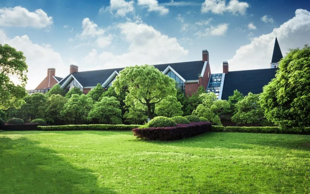 A beautiful landscape design for a luxury Dubai residential villa.