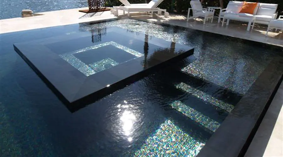 Modern jacuzzi and spa design for villa in Dubai